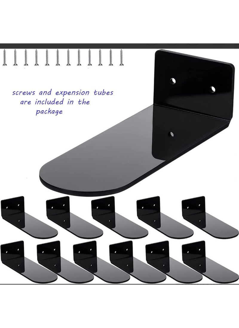 Kd Retail Kd Retail Shoe Rack Stand organizor Space Saver for Home Shop Wall Mounted Shelf Shoe Rack Display Holder 4 inch Black Shoe Stand 4 inch Length Pack of 10  - Image 3