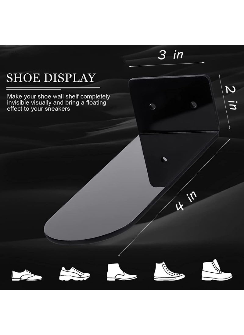 Kd Retail Kd Retail Shoe Rack Stand organizor Space Saver for Home Shop Wall Mounted Shelf Shoe Rack Display Holder 4 inch Black Shoe Stand 4 inch Length Pack of 10  - Image 2