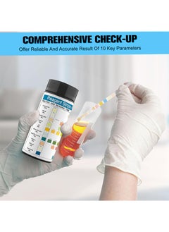 URs URS-10T Reagent for Urinalysis 100 Pieces Contain Leukocytes Nitrite Urobilinogen Protein pH Blood Specific Gravity Ketone Bilirubin Glucose Test Analysis Urine Test Strips for Testing Body Urine Ketosis Levels, Paleo and Low Carb Diets  - Image 4