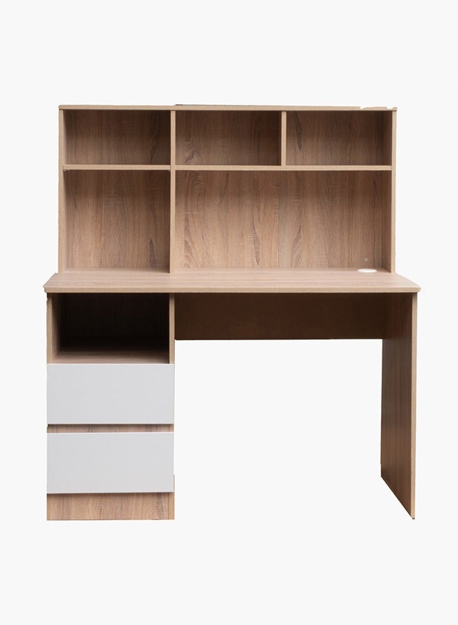 Home Box Alford Patara 2-Drawer Study Desk With Hutch 120 x 134 x 59.5 cm - Image 2