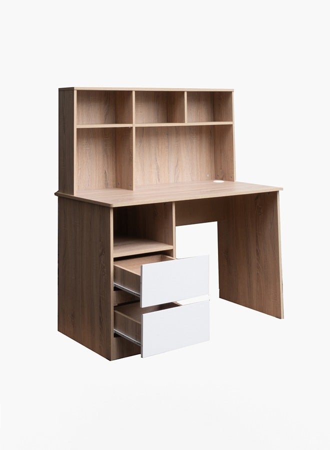 Home Box Alford Patara 2-Drawer Study Desk With Hutch 120 x 134 x 59.5 cm - Image 4