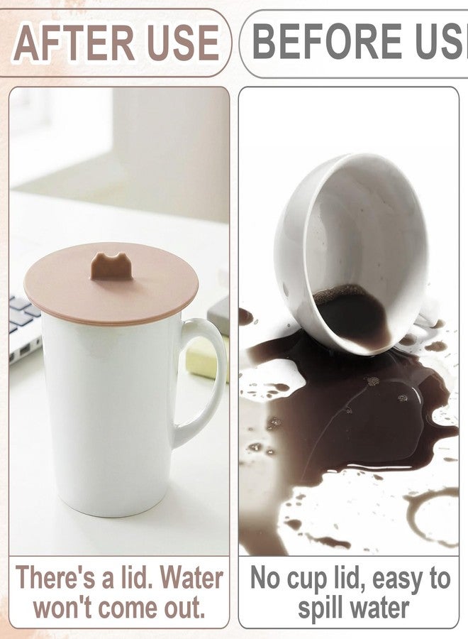 Winsyison 4pcs Silicone Cups Cover Lids, 3.88in, 4 Colors - Image 4