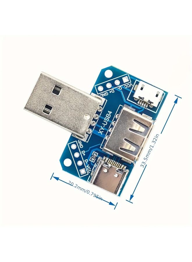 USB Adapter Robot Kit Module Male to Female Micro USB Header Type C 4P 2 54mm Straight Plug - Image 2