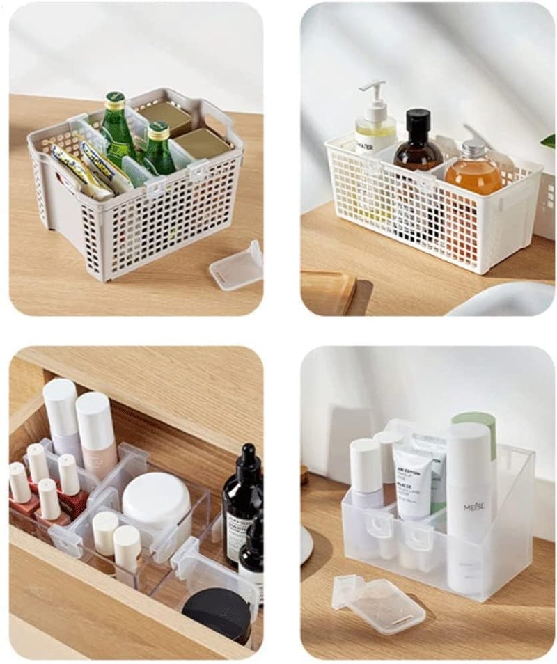 ZURITY ZURITY Plastic Refrigerator Internal Drawer Shelf Divider Clip Expandable Fridge Drawers Storage Partition Clips Storage Organizer Space Dividing Bottle Food Packets Organizer 4Pcs  - Image 4