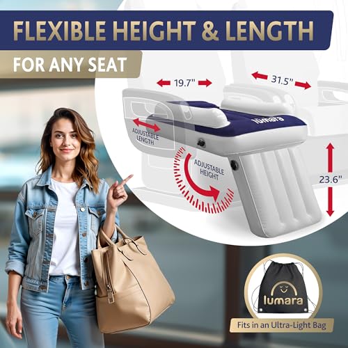 LUMARA Toddler Airplane Bed - Inflatable Airplane Bed for Toddlers, Plane Baby Mattress for Kids - Blow Up Air Mattress for Child Flight Sleep with Safety Belt, Innovative Valves, No Pump Needed - Image 5