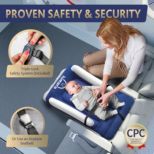LUMARA Toddler Airplane Bed - Inflatable Airplane Bed for Toddlers, Plane Baby Mattress for Kids - Blow Up Air Mattress for Child Flight Sleep with Safety Belt, Innovative Valves, No Pump Needed - Image 3