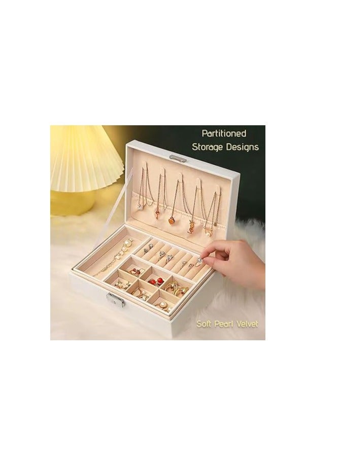 Spaceshoop Large Capacity Jewelry Box Travel Jewelry Organizer Multifunctional Necklace Earring Ring Storage Box Women Gift - Image 4