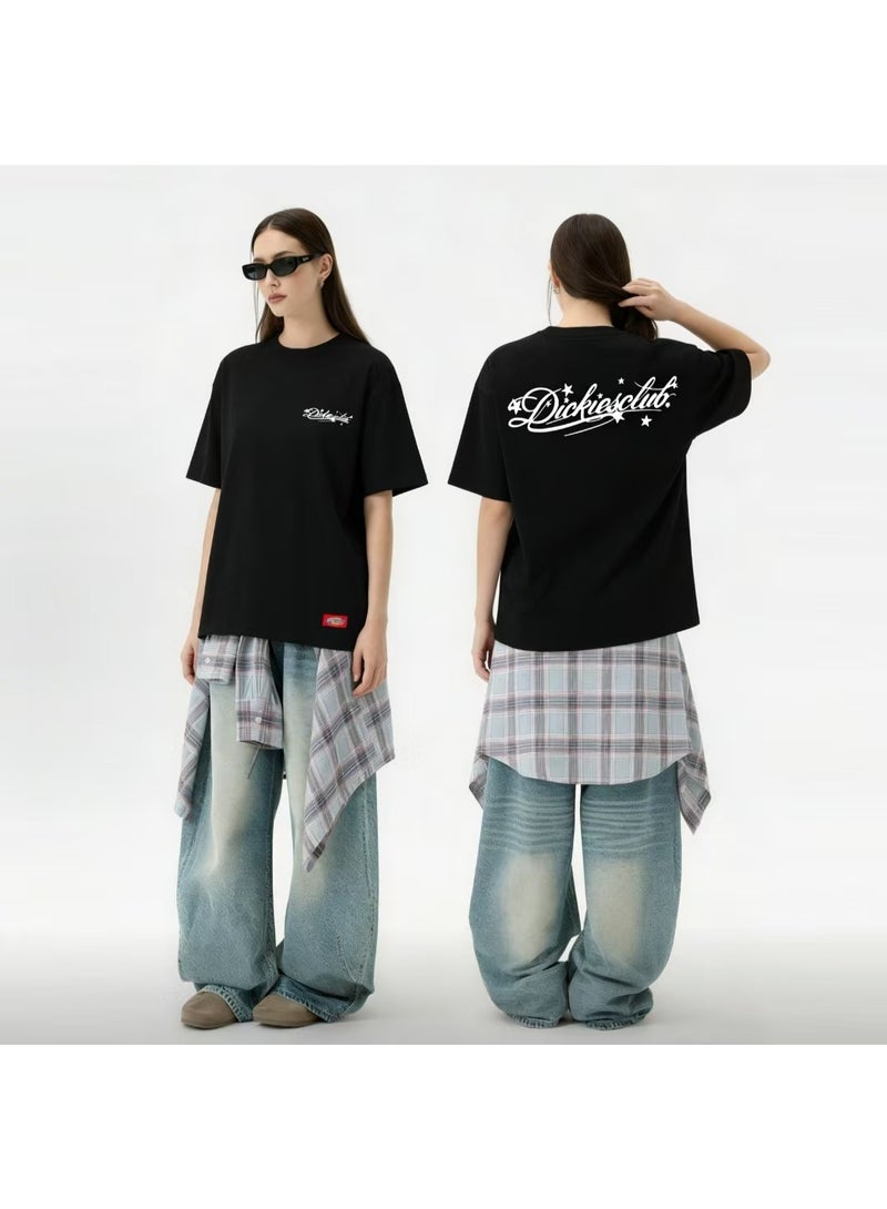 Dickies American Retro Script White Print Black T-Shirt Size M - Image 2