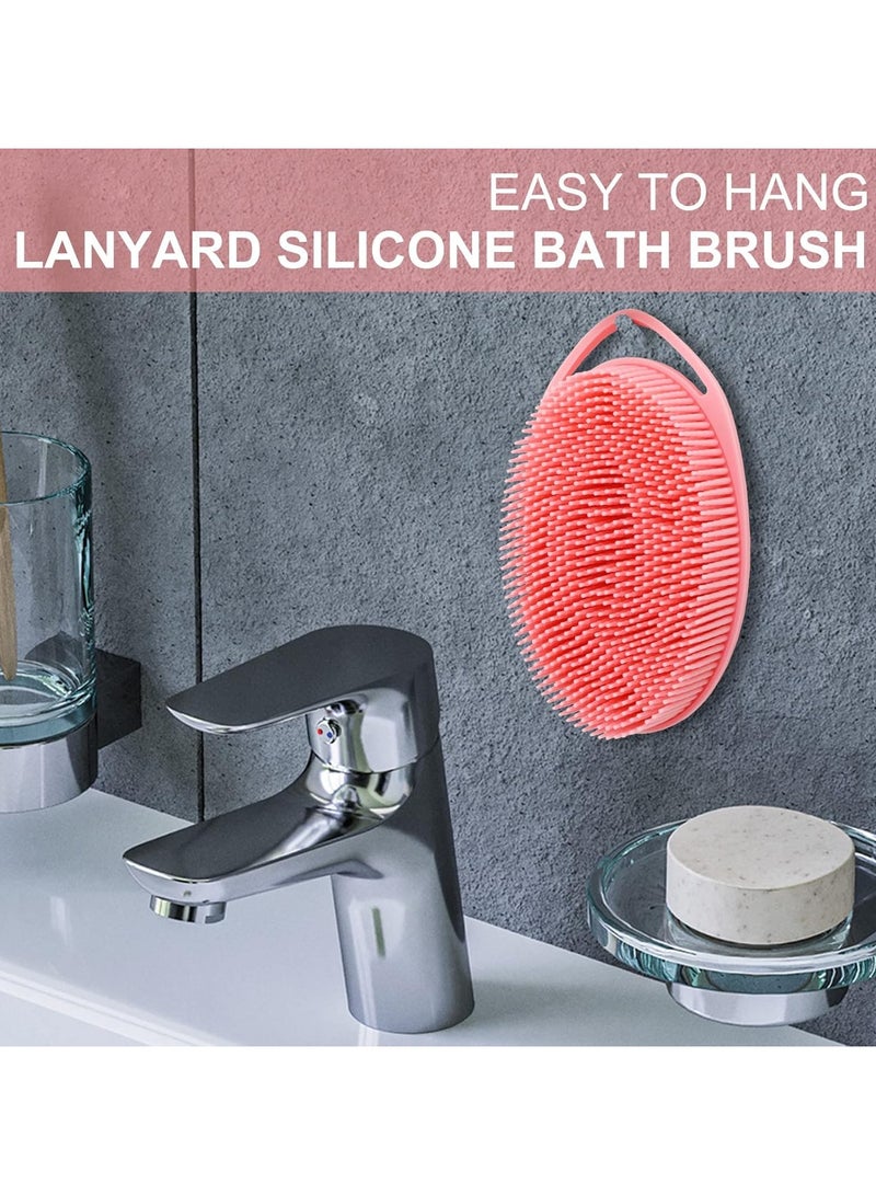 عام حمام وشامبو فرشاة للجسم سيليكون التقشير جهاز تنظيف الجسم للاستخدام في دش قسط سيليكون اللوف رئيس الغسيل فروة الرأس مدلك سهلة التنظيف - Image 5