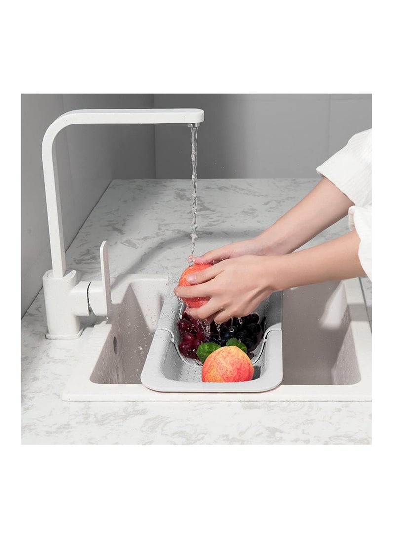 Over the Sink Colander Strainer, Retractable Kitchen Sink Basket for Vegetables and Fruits, Extendable Food Strainers to Drain Pasta and Dry Dishes - Image 5