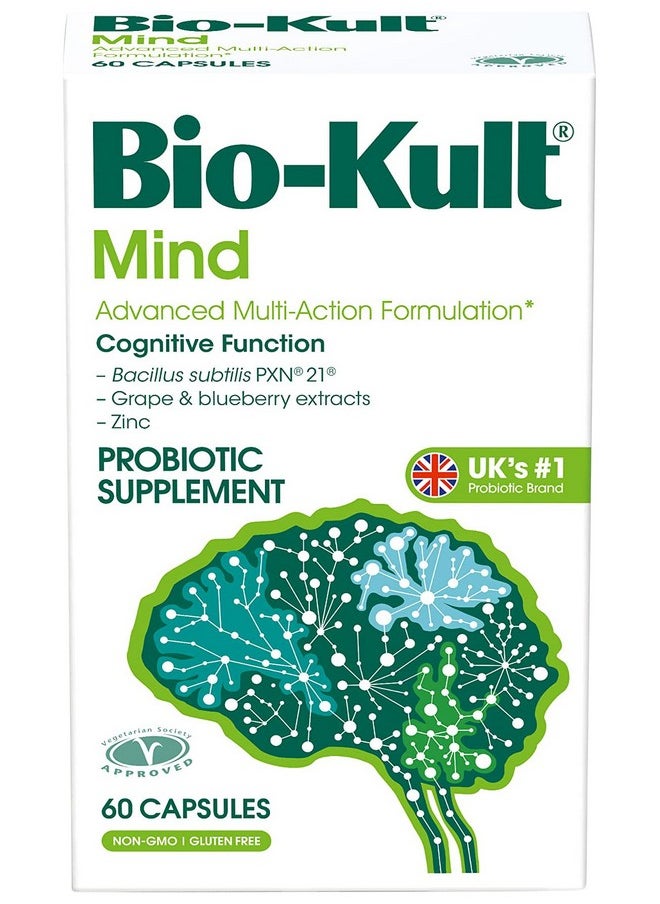 Bio-Kult - Mind Probiotic Bacillus Subtilis Pxn 21 Targets Cognitive Function With Zinc Citrate 60 Count - Image 1