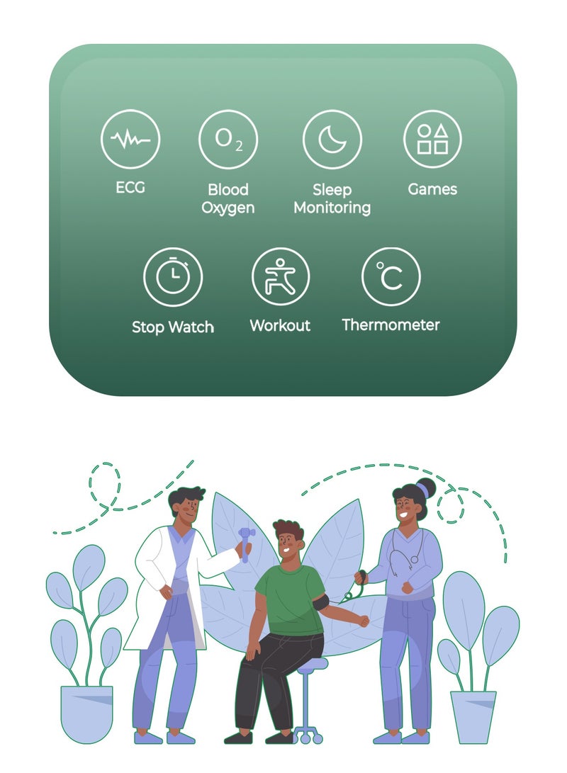 GREEN LION Active SE Smart Watch - Silver/Sky Blue - Image 3