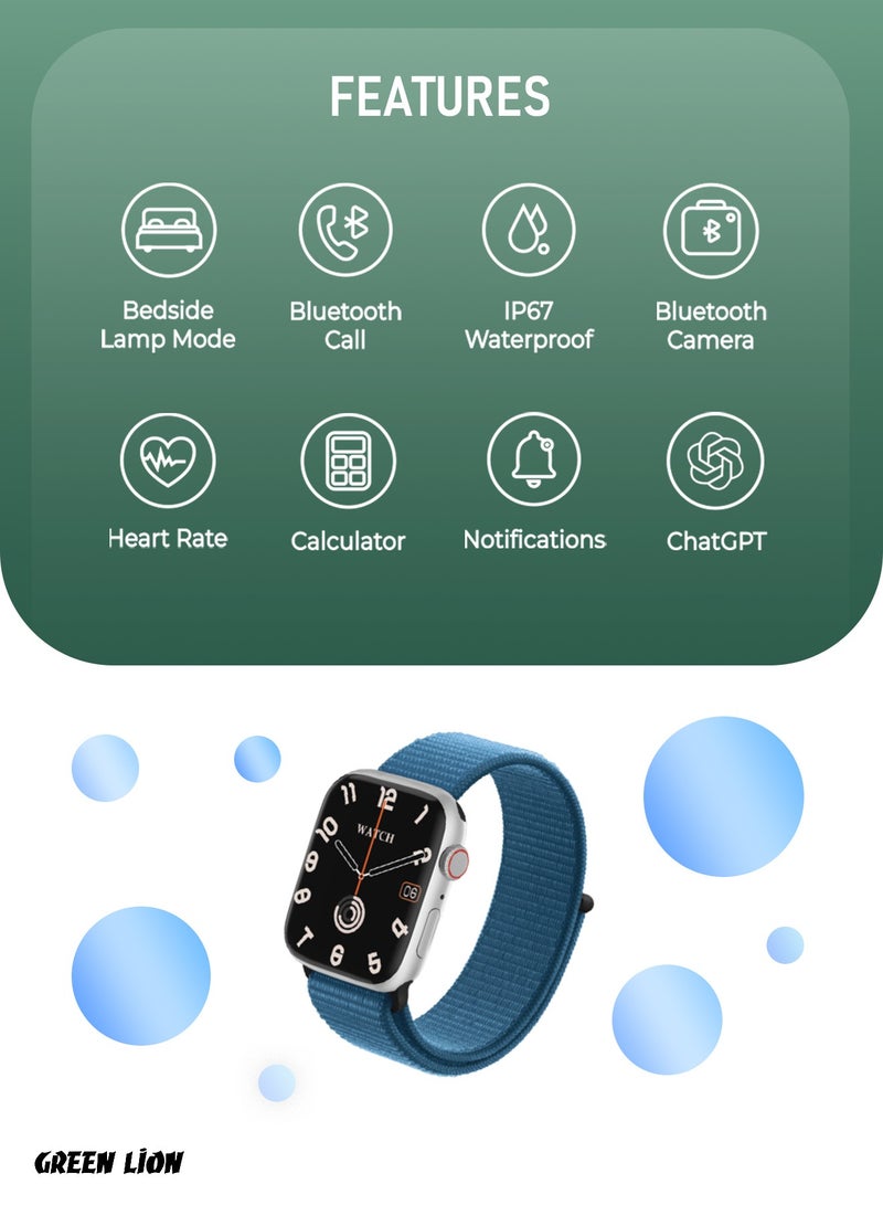 GREEN LION Active SE Smart Watch - Silver/Sky Blue - Image 2