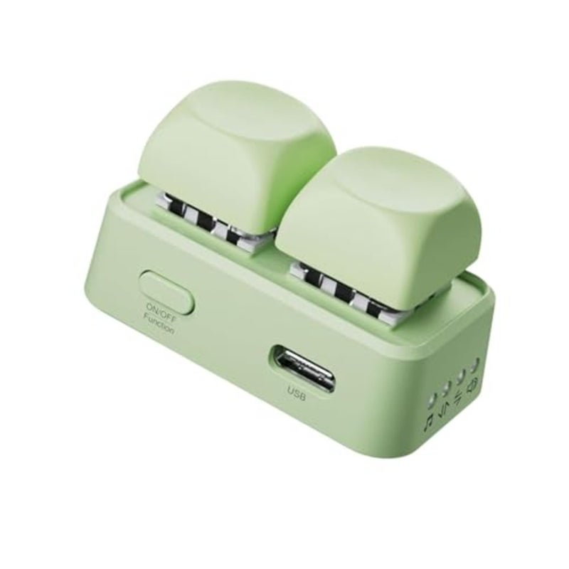 Free2 Bluetooth Page Turner with Built-in RGB Lights, Wireless Controller for Smartphone Tablet and E-Book Readers, TikTok Vertical Video Switcher and Remote Camera Shutter, Green - Image 1