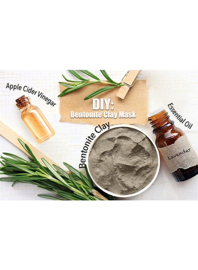 Powerful Deep Pore Cleansing Calcium Bentonite Clay - 2 lbs - Natural Face Mask Peel for Men and Women - USA Made Full Facial Skin Care - Spa Level Skin Cleanser Beauty Products