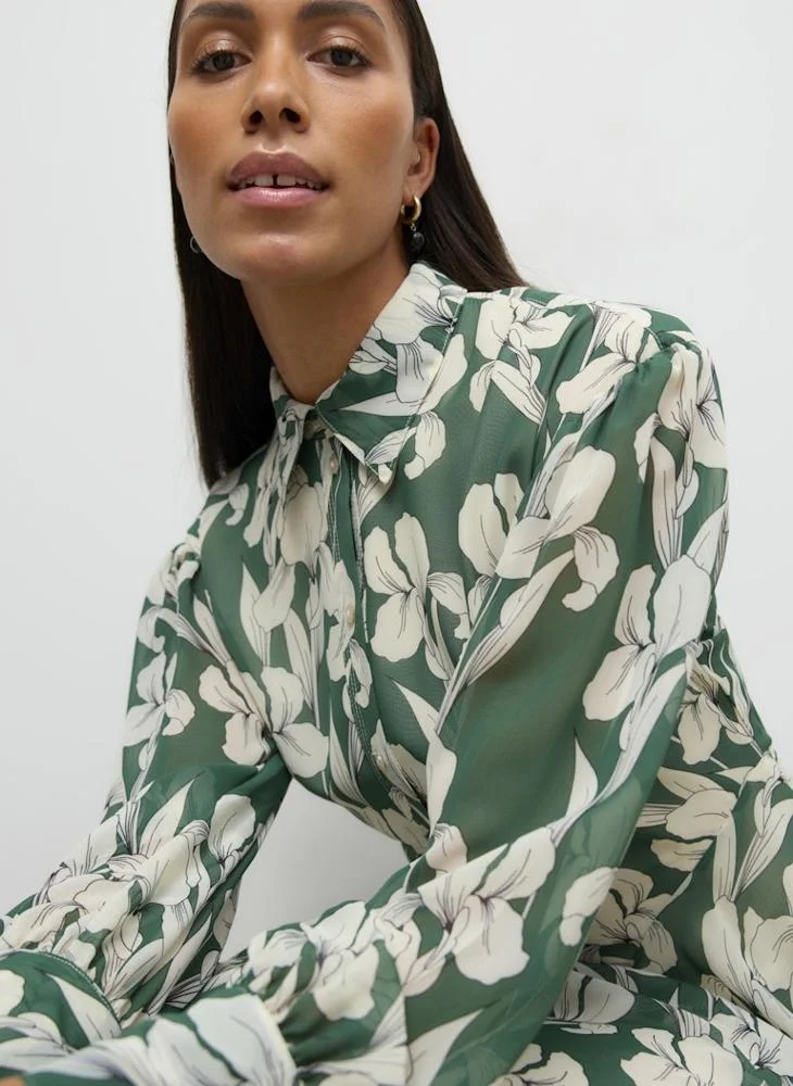 VERO MODA Long Sleeve Button Down Shirt Dress