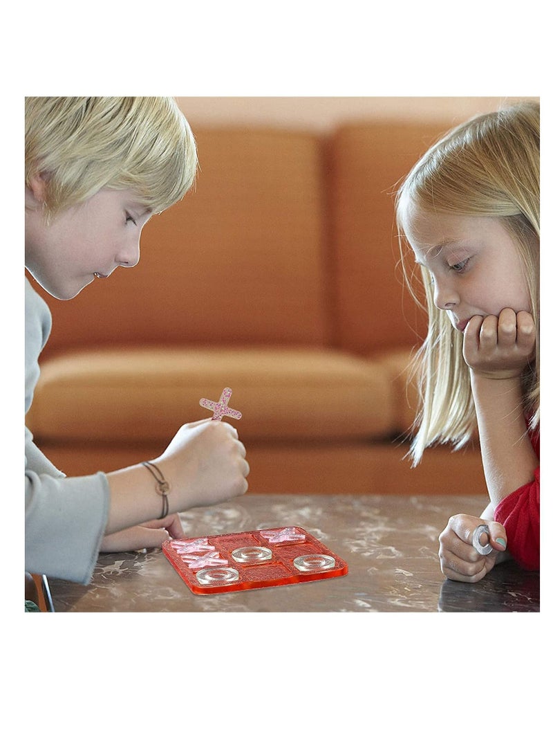 Excefore Tic Tac Toe Resin Mold with 4 XO Chess Pieces Molds, Board Game Silicone Casting Molds for Casting,DIY Tabletop Game(2PCS) - Image 4