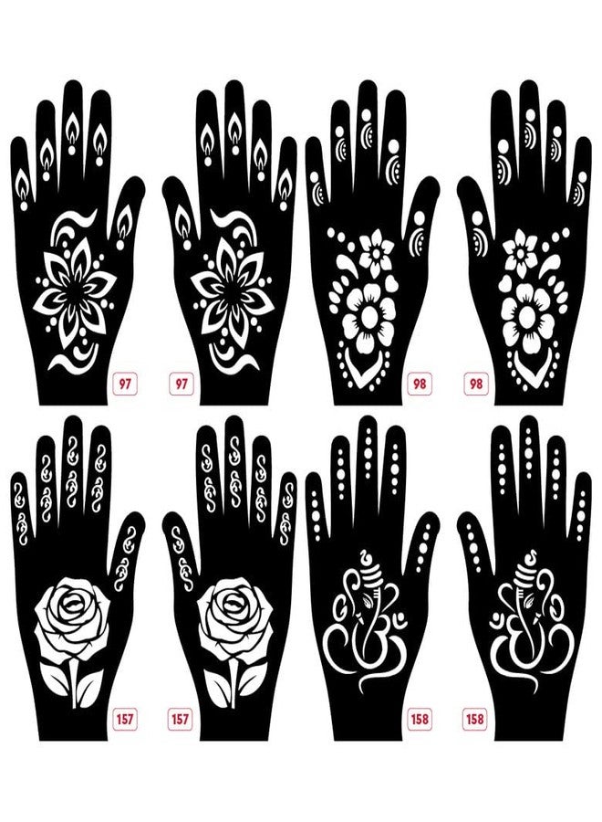 Apcute Mahandi art passion tools bridal Latest Mehandi Design Stencils for Girls, womens, kids, unisex Design NO - Apcute-New-97-98-157-158 - Image 1