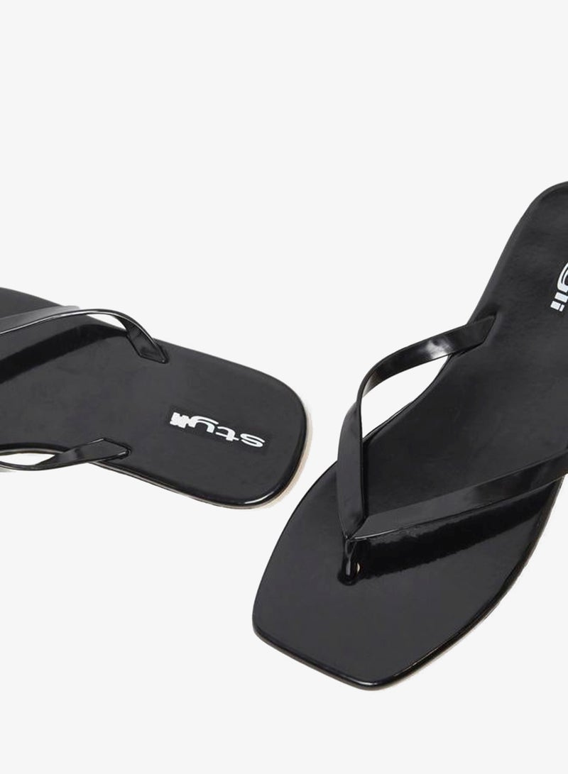 ستايلي شبشب سادة سوداء - Image 3