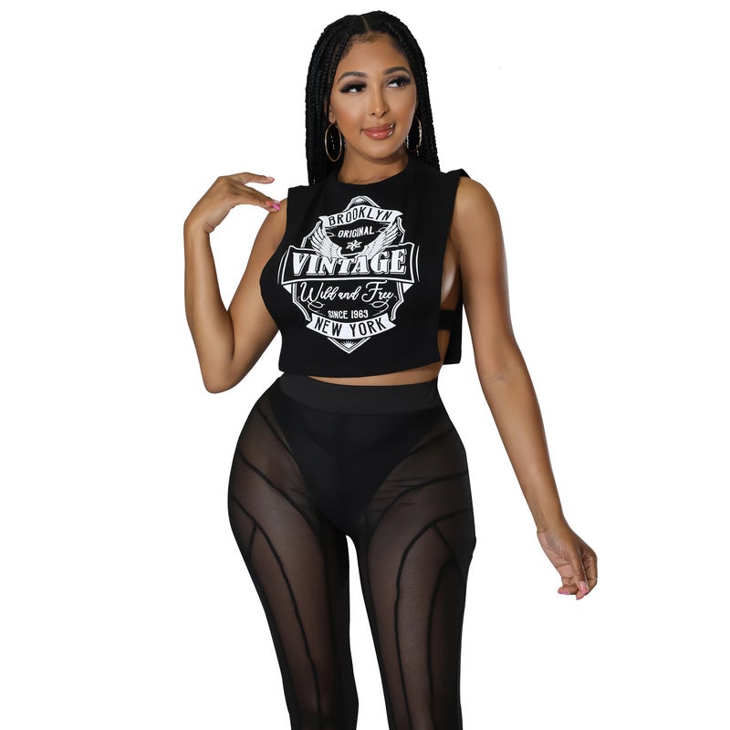 Xm1276 Product Fashion Loose Printed Sleeveless Vest T-Shirt - Image 5