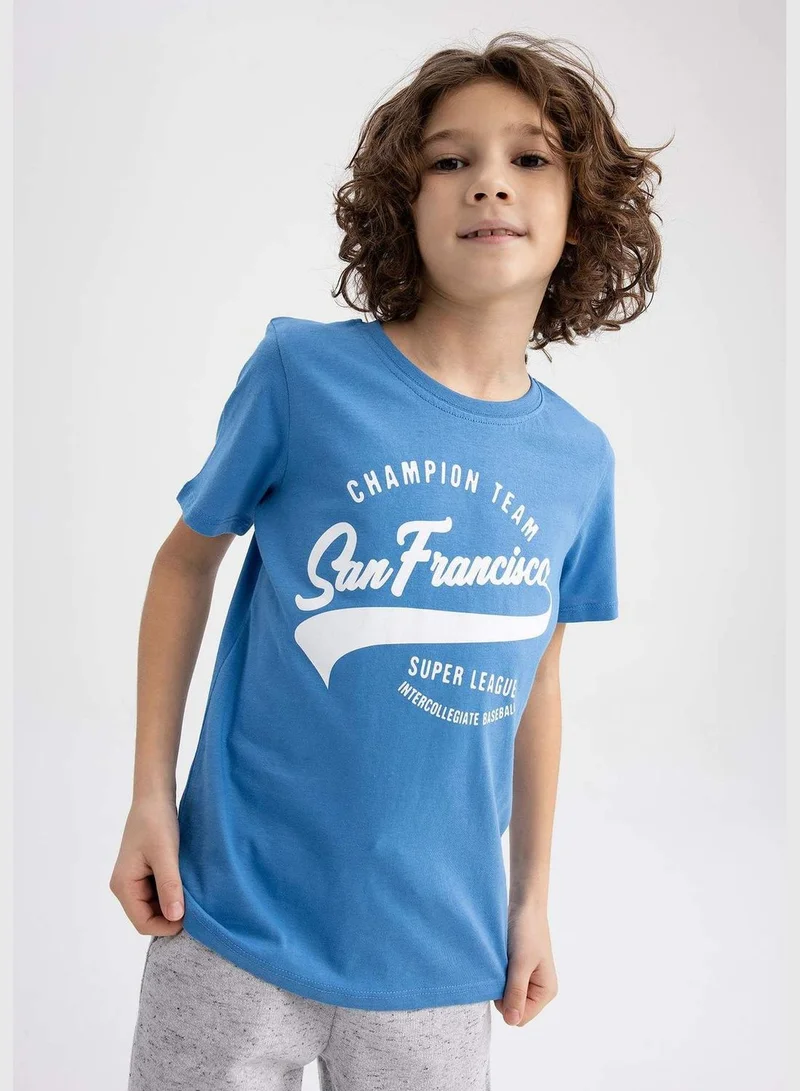 DeFacto Boy Crew Neck Knitted Short Sleeve T-Shirt