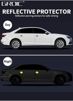 GROIC 8PCS Car Handle Cup Protector Reflective Stickers, 3D Carbon Fiber Door Bowl Paint Scratch Protective Film,Car Door Handle Door Bowl Protection Guards Trim Stickers,Automobile Decoration  - Image 3