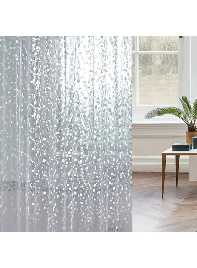 3D Pebble Pattern Shower Curtain 120x180cm Easy Clean Bathroom Kitchen Living Room Outdoor - Image 5