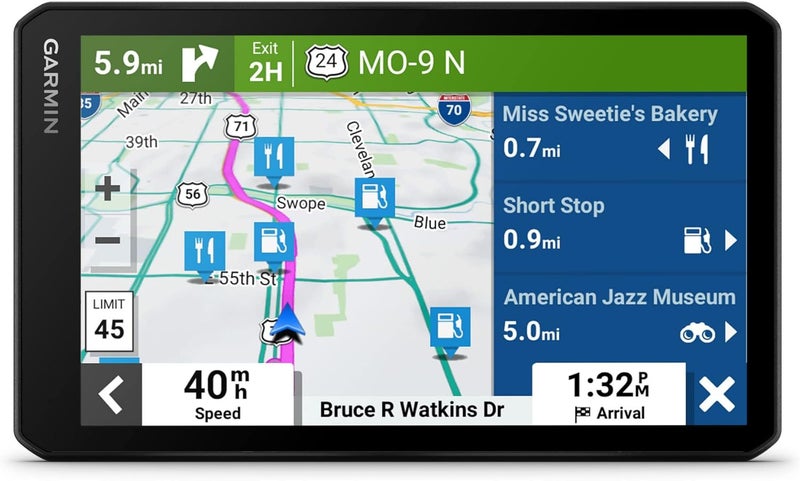 GARMIN جارمن درايف كام 76 - جهاز ملاحة GPS للسيارة بشاشة 7 إنش مع كاميرا داش مدمجة وكشف تلقائي للحوادث - Image 1