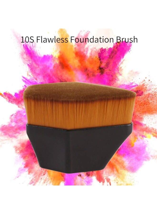 Foundation Brush, Iron Type Makeup Brush for Face Blush Liquid Powder Foundation Brush for Blending Liquid, Cream or Flawless Powder Cosmetics with Protective Case (Black) - Image 4