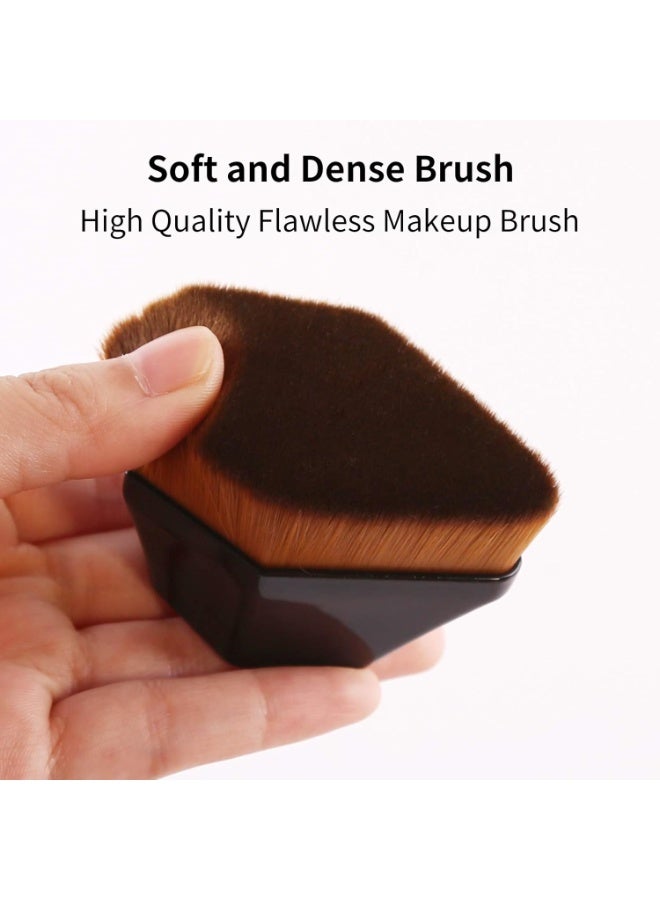 Foundation Brush, Iron Type Makeup Brush for Face Blush Liquid Powder Foundation Brush for Blending Liquid, Cream or Flawless Powder Cosmetics with Protective Case (Black) - Image 5