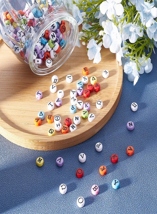 CHGCRAFT 400 Pcs 2 Colorled Greek Alphabet Bead Stretch Bracelets Making Kits with Clear Elastic Crystal Thread for Jewelry Making DIY Necklace Bracelet - Image 3