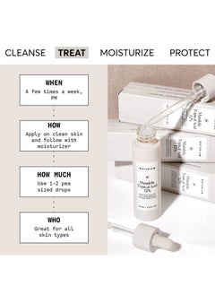 NATURIUM Aturium Mandelic Topical Acid 12% Plus Niacinamide & Natural Fruit Acids Antiaging & Brightening Skin Treatment 1.0 Oz  - Image 4