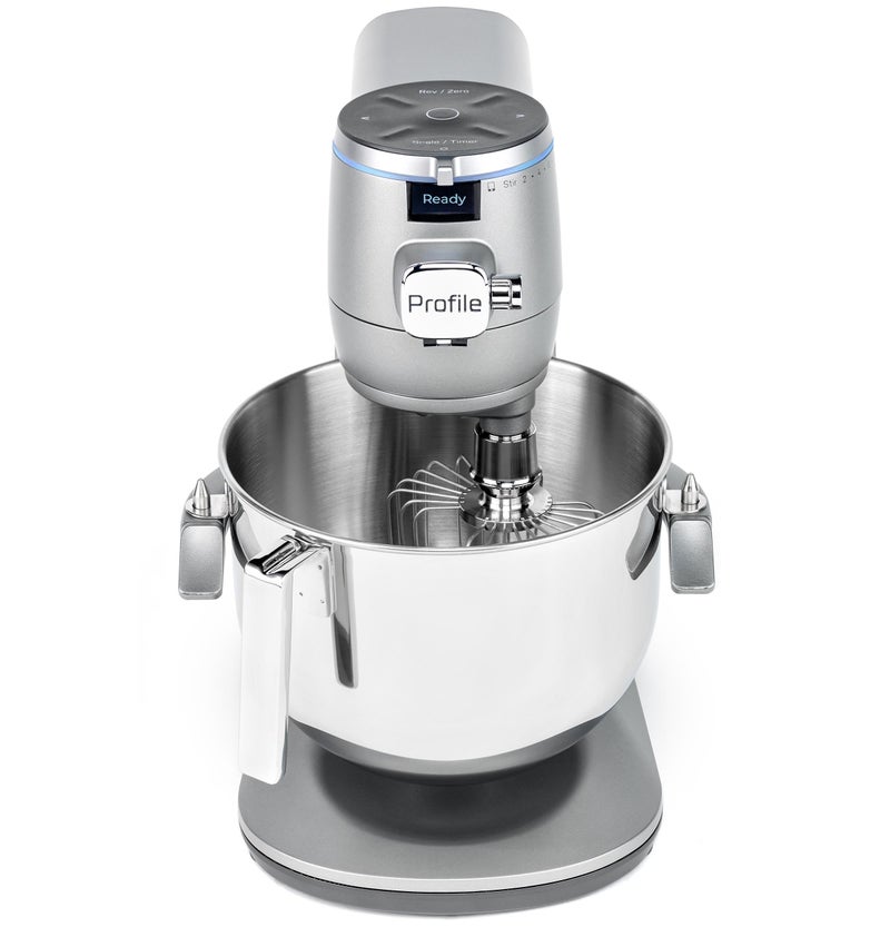 Profile GE Profile Smart Stand Mixer wBuiltIn Smart Scale  Auto Sense Technology 7qt Stainless Steel Bowl 11 Speed l Dough Hook Beater 11wire whip l works wAmazon Alexa  Google Home l Mineral Silver