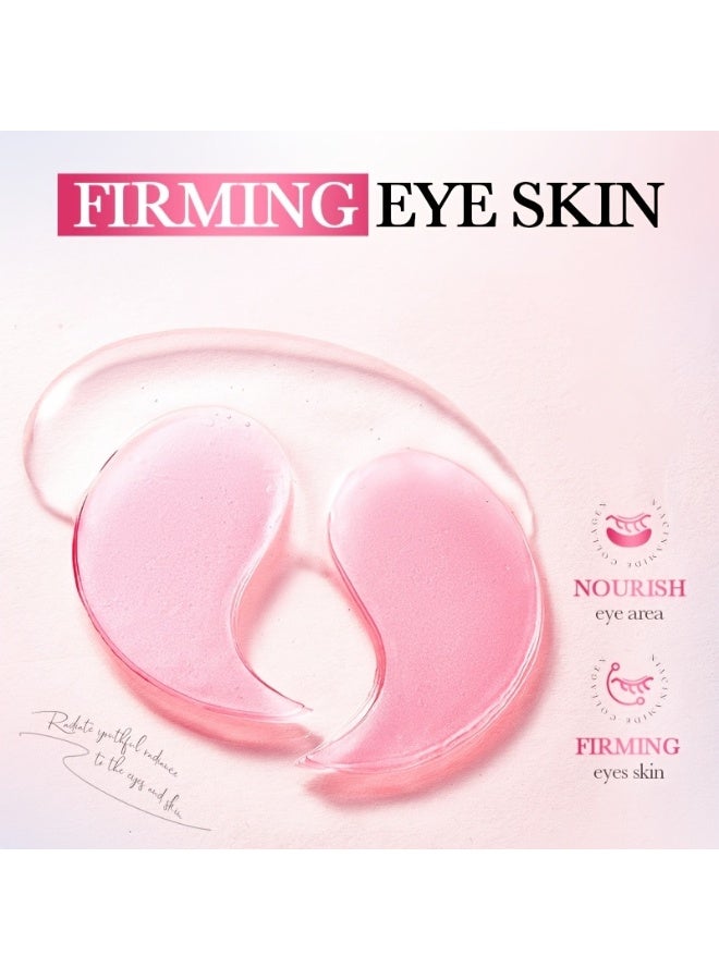 BIOAQUA 80pcs Niacinamide Collagen Glossy Moisturizing Eye Mask Anti Dark Circle Whitening Anti Wrinkle Moisturizing Anti Aging Eye Patches Hydrating Under Eye Gel Patches for Puffy Eyes - Image 4