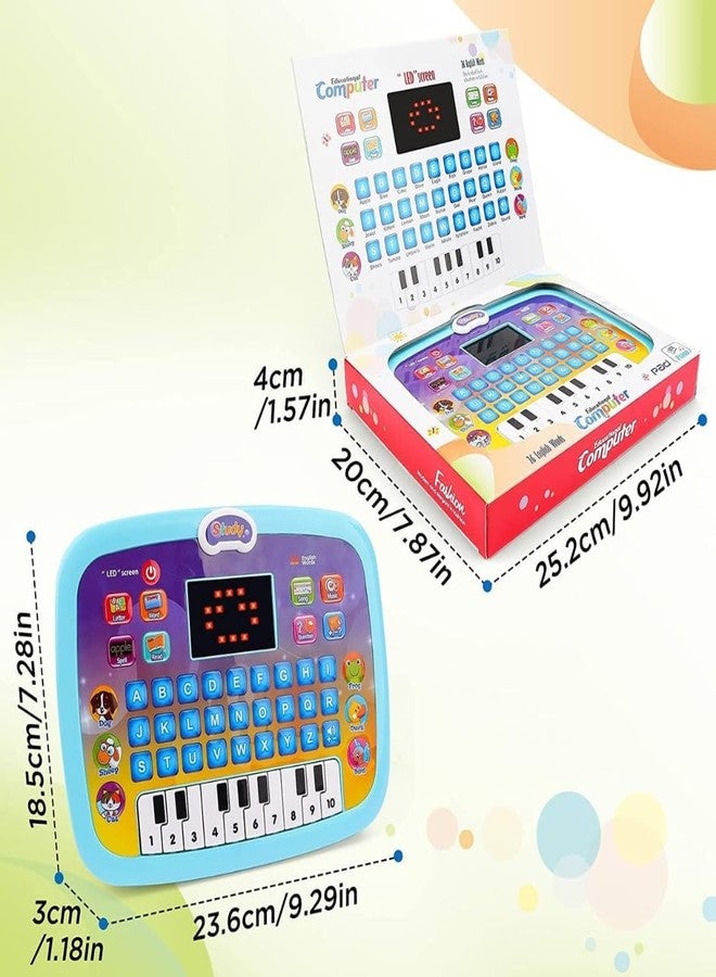 VikriDA Educational Learning Kids Laptop Tablet Computer Plus Piano with led Screen Music Fun Toy Activities for Kids Toddlers to Learn Alphabet ABC/Numbers/Words (Age 1-6 Year Old) - Image 5