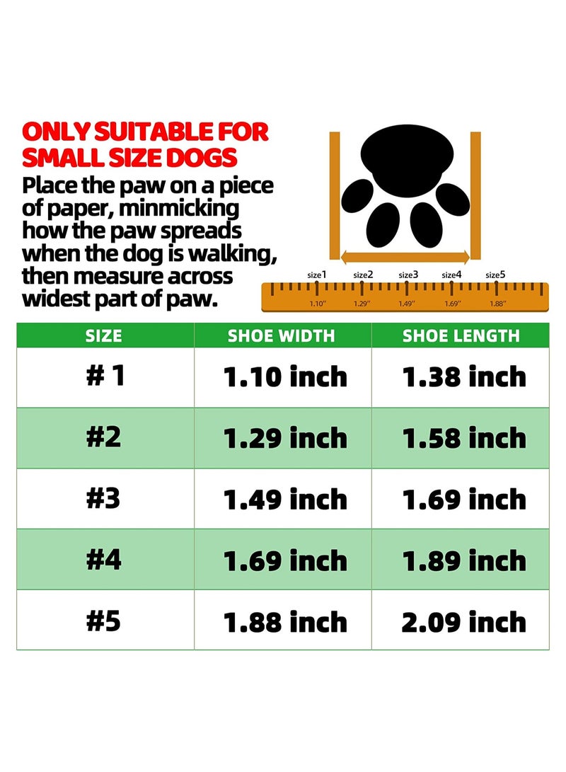 Breathable Small Dog Shoes for Hot Pavement, 4PCS Dog Booties Paw Protector for Small  Medium Dogs (#4: 1.89x1.69 for 17.0-22.9 lbs) - Image 4