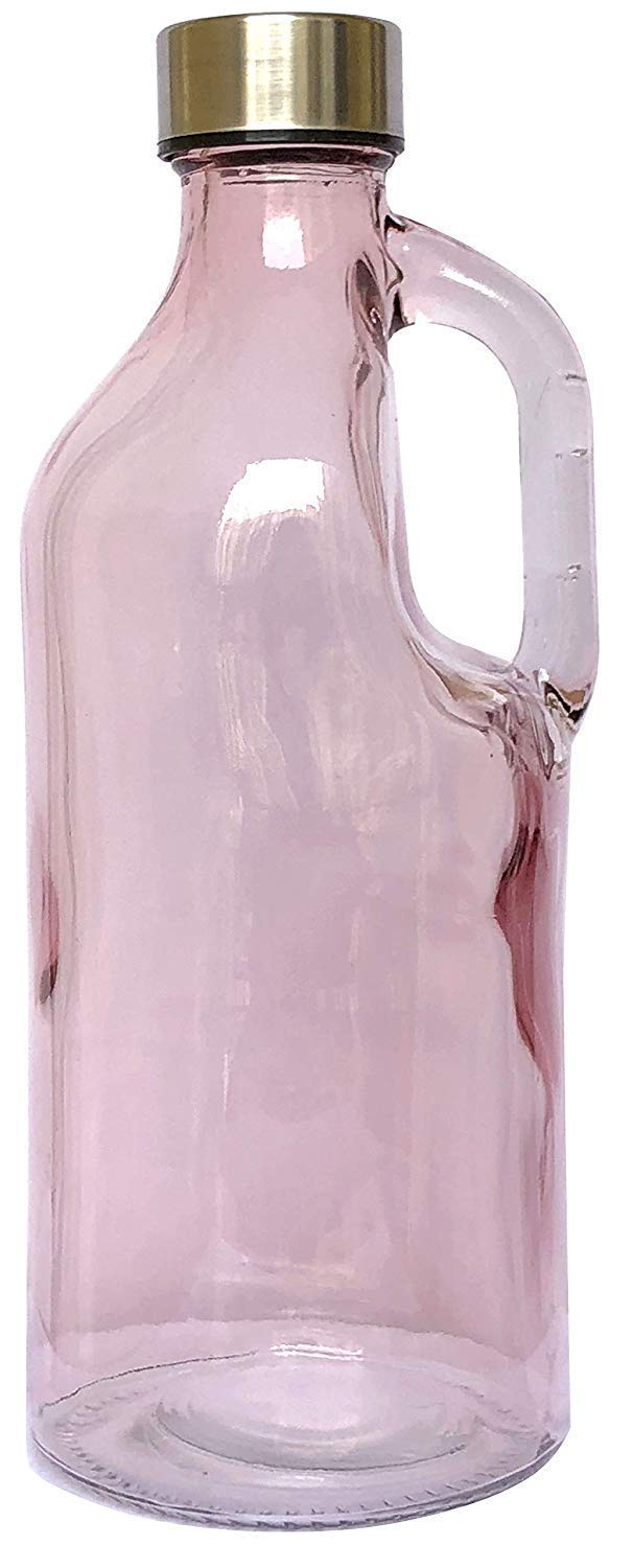 Raincart Imported Glass Water Bottle For Fridge With Handle 1000 Ml, Random Color, 3 Pieces - Multicolor - Image 4