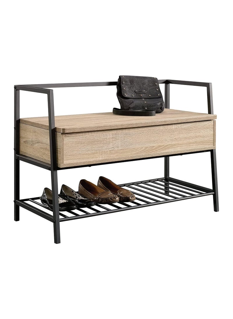 Royal Polar RoyalPolar Industrial Style Shoe Changing Stool， Entryway Lift Top Shoe Storage Bench in Dining Room,Entryway Bench with Shoe Rack  - Image 5