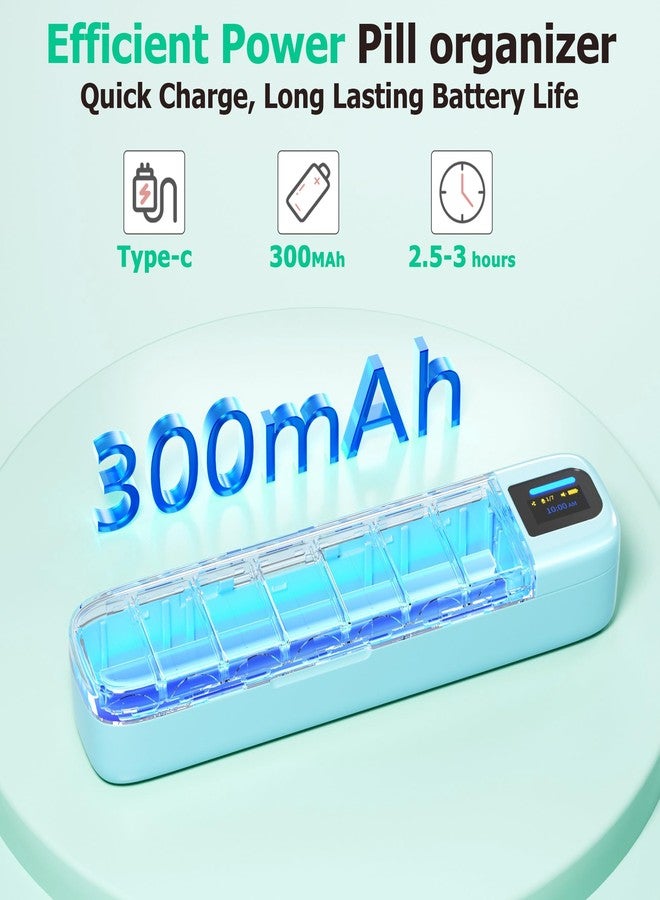 Daviky Smart Pill Organizer with Alarm, Bluetooth Daily Once a Day Pill Box 7 Day with APP, Weekly Travel Pill Case, Portable Pill Reminder for Medicines, Supplements and Vitamins(Green) - Image 4