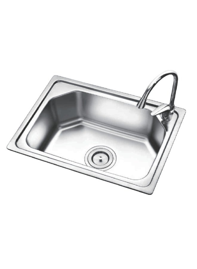 Wonderful-kitchens Stainless Steel Single Bowl Drop in Kitchen Sink One Hole sink only - Image 1