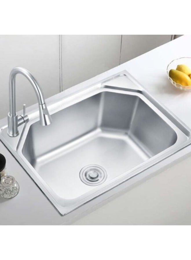 Wonderful-kitchens Stainless Steel Single Bowl Drop in Kitchen Sink One Hole sink only - Image 2