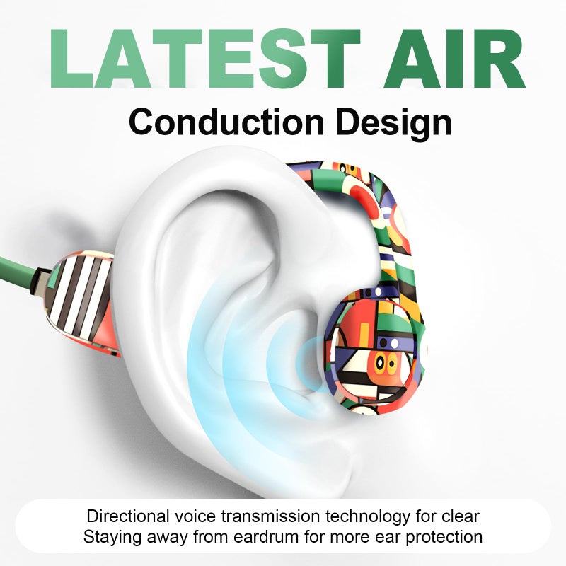 Mehomeli Kids Headphones, Bluetooth 5.2 Air Conduction Open Ear Headphones, 85dB Volume Limiting-Yellow - Image 2