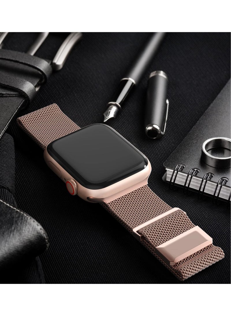 بورتوني سوار ساعة أبل 42 ملم 44 ملم 45 ملم 49 ملم من الفولاذ المقاوم للصدأ أحزمة قفل مغناطيسي لساعة iWatch Ultra Series 8 SE 7 6 5 للجنسين - Image 5