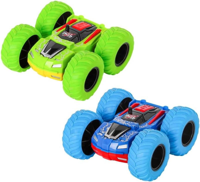 D-Power - Double-Sided Friction-Powered Monster Truck | Durable ABS, No Batteries Required – Green | Age 3+ - Image 1
