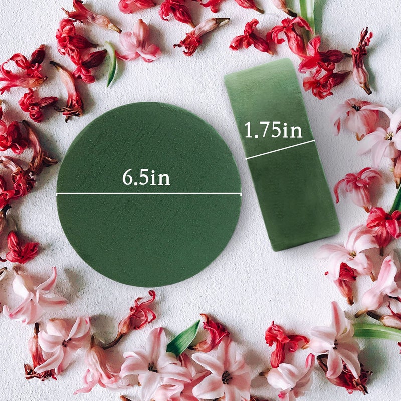 Max Shape 6 Packs Round Floral Foam Blocksï¼Œ6.5'' Large Dry Floral Foam for Artificial Flowers,Flower Foam Blocks for Wedding Aisle Flowers Party Decoration - Image 5
