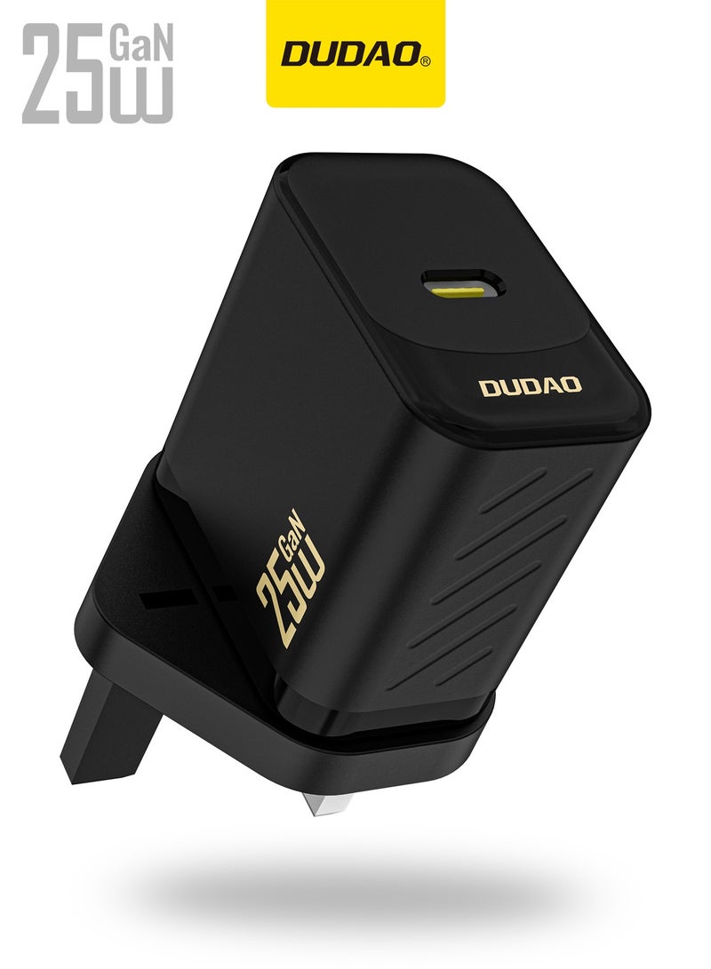 دوداو شاحن PD 25W GaN فائق السرعة، شاحن حائط USB C سريع الشحن مع محول طاقة مع حماية أمان من 9 طبقات، وتحكم في درجة الحرارة المنخفضة والسخونة الزائدة، والهواتف، وأجهزة iPad، وأجهزة الكمبيوتر المحمولة، والمزيد - Image 1