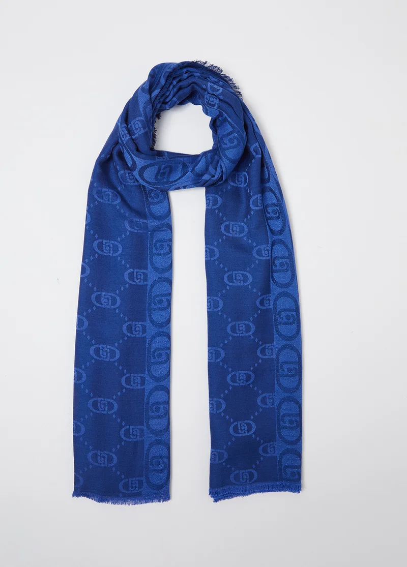 Liu Jo Jacquard stole with logo