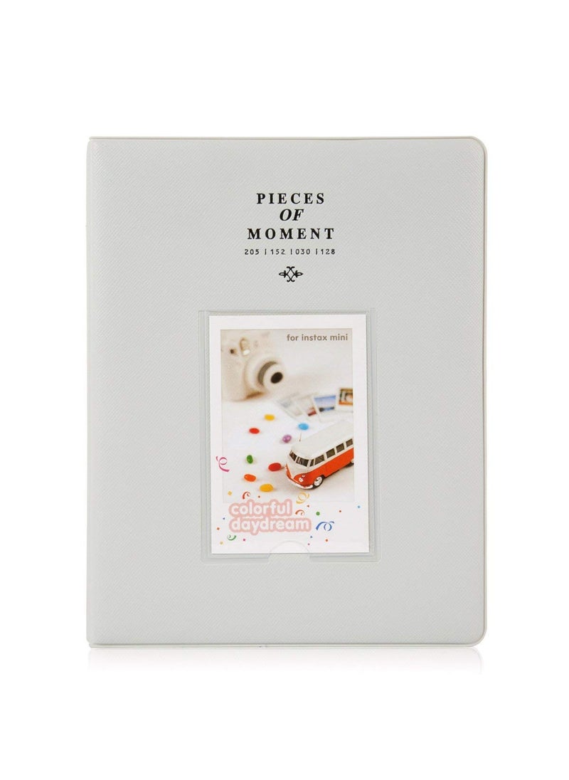 ZIKKON ZIKKON 128 Pockets Photo Album for Fujifilm Instax Mini 12 11 9 8 90 99 Evo Liplay Instant CameraMini Link Printer Polaroid Snap Touch PIC300 Z2300 Mint Zip Instant Camera PrinterSmoky white  - Image 2