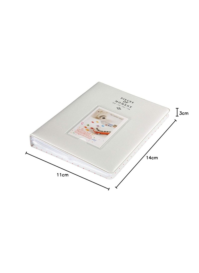 ZIKKON ZIKKON 128 Pockets Photo Album for Fujifilm Instax Mini 12 11 9 8 90 99 Evo Liplay Instant CameraMini Link Printer Polaroid Snap Touch PIC300 Z2300 Mint Zip Instant Camera PrinterSmoky white  - Image 5