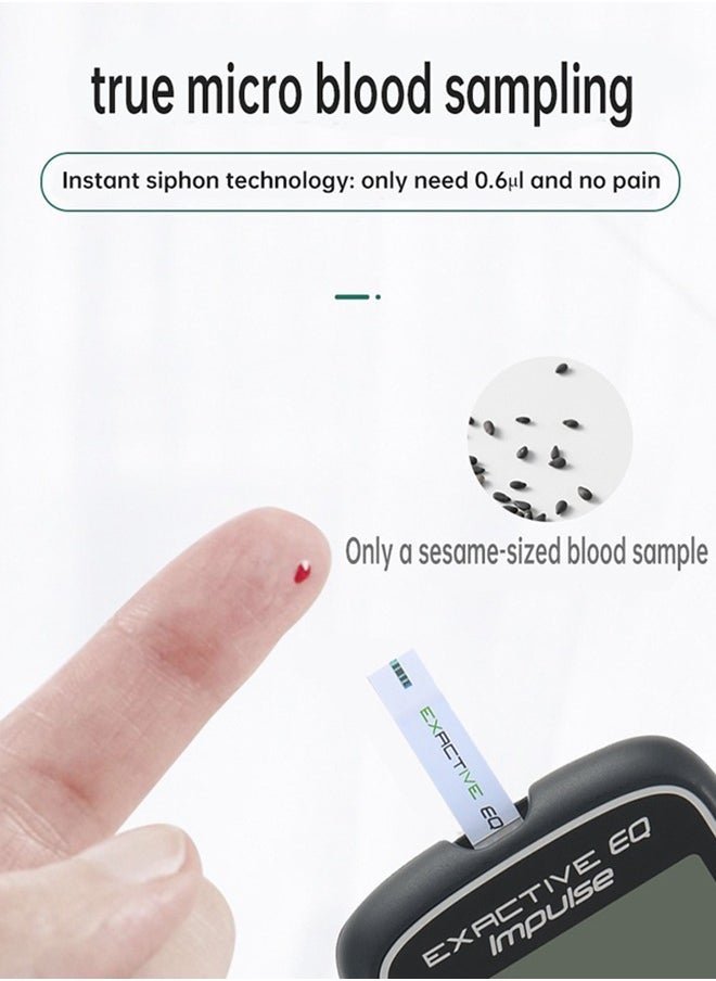 ULHYC - Safe Exrctive EQ Simple Blood Glucose Monitoring System With 50 Test Strips And Lancets - Image 1